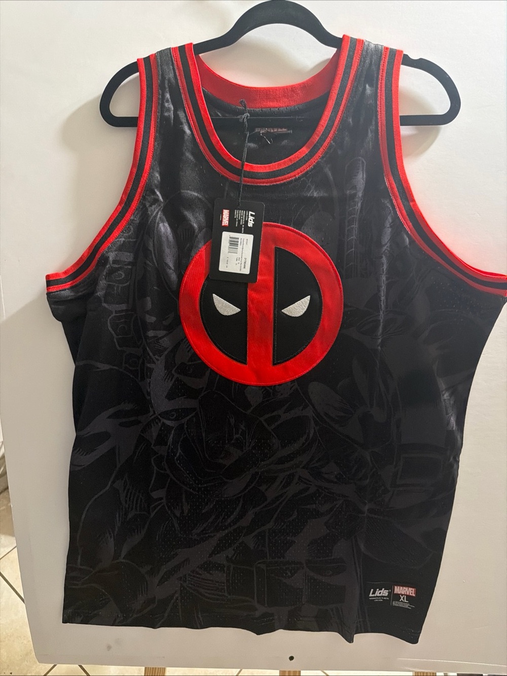 Lids Black & Red Marvel Deadpool Kids Jersey Tank